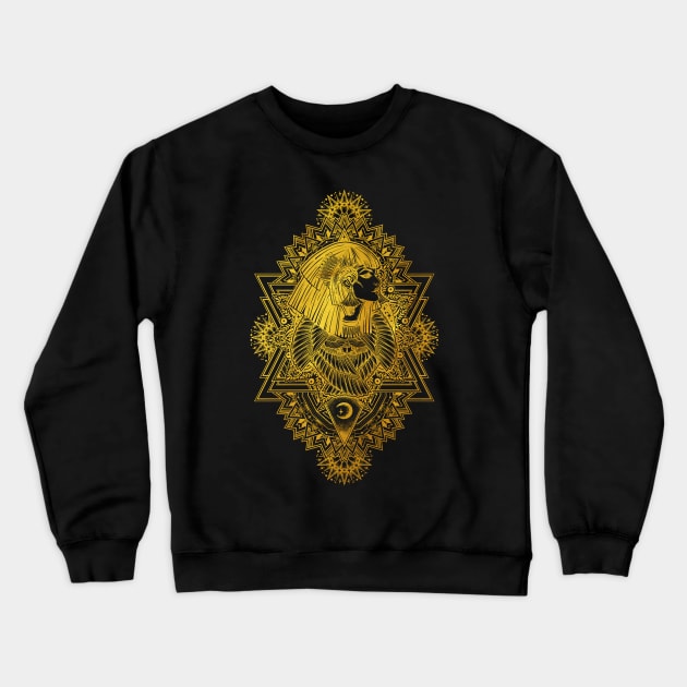 ISIS Goddess Golden Crewneck Sweatshirt by DISOBEY